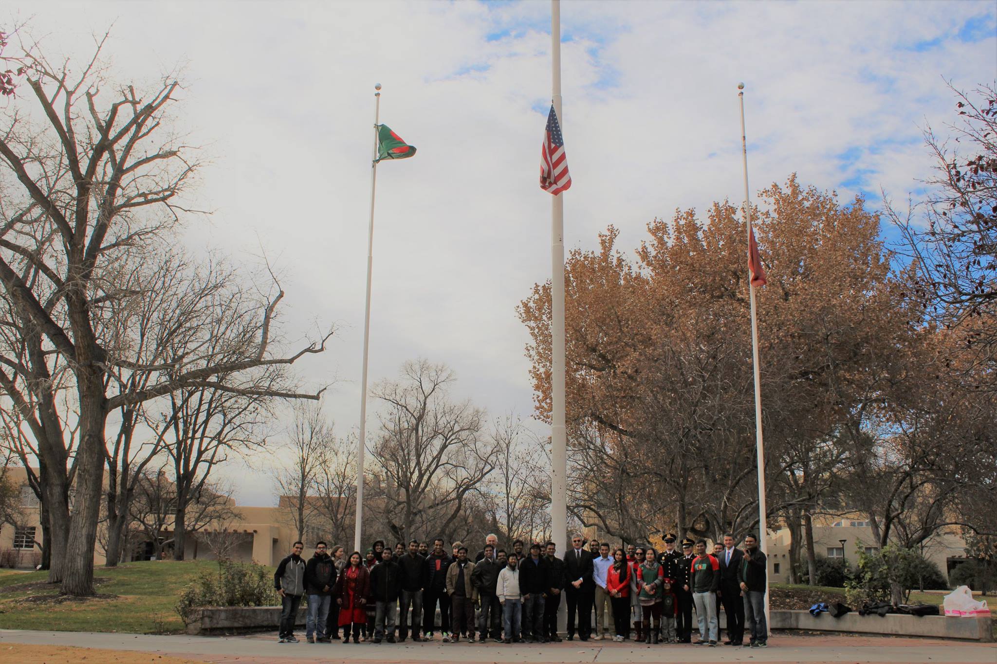 Flag raising on victory day of Bangladesh, December 2016